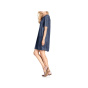 Velourslederimitat-Kleid, marine