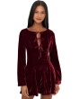 Free People Женское бархатное мини-платье Linney