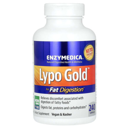 Enzymedica, Lypo Gold, добавка для переваривания жиров, 240 капсул