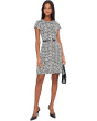 Short Sleeve Belted Bubble Aline