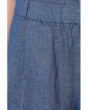 Washed Organic Linen Delave Ankle Pleated Lantern Pants