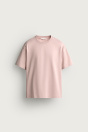 Zara ОСНОВНАЯ ФУТБОЛКА В тяжелом весе /03 размытый розовый
