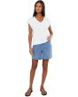 Garment Dyed Terry V-Neck Top