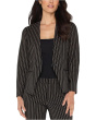 Petite Collarless Super Stretch Ponte Fitted Blazer