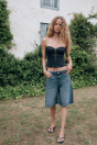 Zara Джинсовый КОРСЕТ TRF Темно-синего цвета цвета индиго