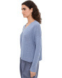 Organic Linen Cotton Slub V-Neck Sweater