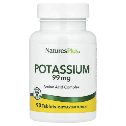NaturesPlus, Калий, 99 мг, 90 таблеток