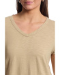 V-Neck Tee with Curved Hem