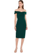 Cross Pleated Neck Sheath