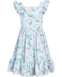 Flutter Sleeve Floral Dress (Toddler/Little Kids/Big Kids)