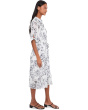 Short Sleeve Floral Chiffon Shirt Dress