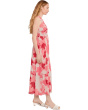 Sleeveless Twist Front Floral Chiffon Midi