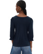 Petite Elbow Sleeve Notch Knit Tee