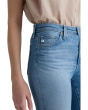 Mari Mid-Rise Slim Straight Crop Jeans in Atlantis