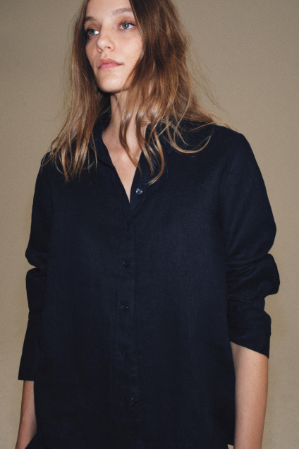Zara РУБАШКА ИЗ 100% ЛЬНА ZW COLLECTION 508012723-401-1