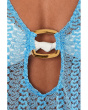 Golden Metallic Crochet Buckle Tunic