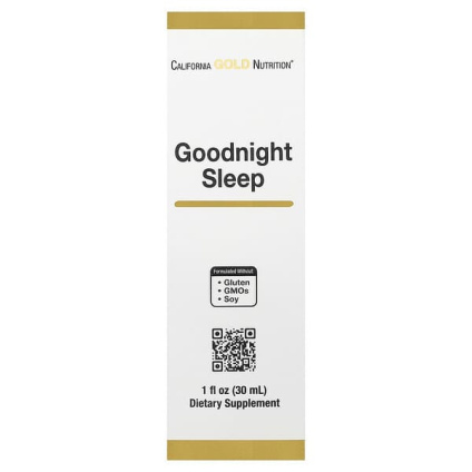 California Gold Nutrition, Goodnight Sleep, добавка для спокойного сна со свежими семенами молочного овса, зверобоем, шлемником и пассифлорой, 30 мл (1 жидк. унция)