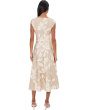 Sleevless Scuba Floral Belted Aline