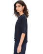 Peruvian Cotton Blend Crew Neck Elbow Sleeve Sweater