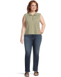 Half Zipped Sleeveless Sweatshirt