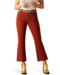 High-Rise Jazmine Flare in Burgundy
