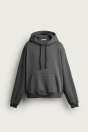Zara Базовая ТОЛСТОВКА С КАПЮШОНОМ В НЕПРИНУЖДЕННОЙ ПОСАДКЕ темно-антрацитового цвета