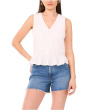 V-Neck Tank Peplum With Pleats