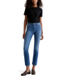 Mari Mid Rise Slim Straight Jeans in Runway