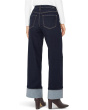 Morgan Mid-rise Cuffed Wide Leg Jeans