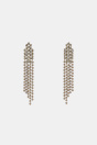 Zara ДЛИННЫЕ СЕРЬГИ С БЛЕСТКАМИ ИЗ серебра