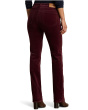 Stretch Corduroy Mid-Rise Straight Pants