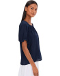 Short Sleeve 1/2 Placket Woven Blouse