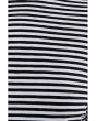 Side Ruched Slub Long Sleeve Stripe