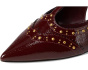 Valkie Studded Kitten Heel T-strap Flat Mule