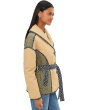Quilted Wrap Jacket With Belt