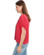 Short Sleeve 1/2 Placket Woven Blouse