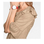Designer-Velourslederimitatkleid, sand