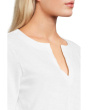 Cuffed Sleeve Split Neck