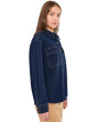 Channing-Button Front Shirt Long Sleeve with Contrast Thread