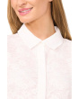 Lace Short Sleeves Hidden Placket Shirt