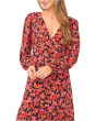 V-Neck Balloon Sleeve Printed Maxi Dress