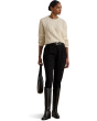 Cable-Knit Cotton Crew Neck Sweater