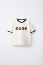 Zara Футболка С ПРИНТОМ THE BEATLES кремового цвета