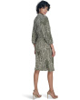 Matte Jersey Puff Sleeve Self Tie Aline