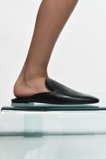 Zara КОЖАНЫЕ МОКАСИНЫ MULE 520394751-800-35