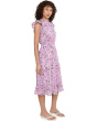 Flutter Sleeve Smocked Waist Midi Dress
