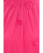 3D Floral Applique Tie Neck Mini Dress