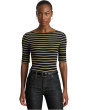Metallic Striped Boatneck Tee