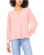 V-Neck Long Sleeve Blouse