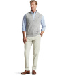 Mesh-Knit Cotton Full-Zip Sweater Vest
